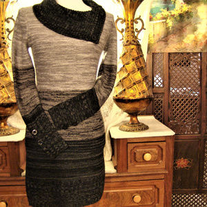 DEMANDING  womens  knit Sweater dress Black S